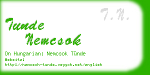 tunde nemcsok business card